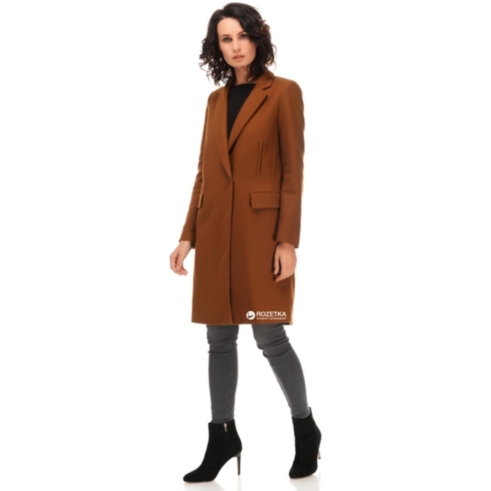 Zara Tan One Button Closure Coat